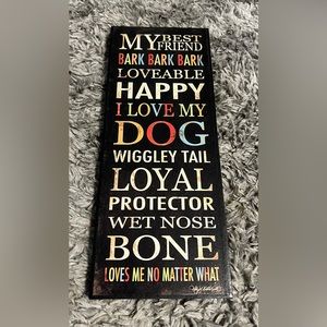 Small “I Love My Dog” Decor Sign